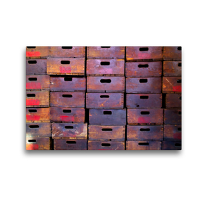 Premium Textil-Leinwand 45 x 30 cm Quer-Format Holztransportkisten | Wandbild, HD-Bild auf Keilrahmen, Fertigbild auf hochwertigem Vlies, Leinwanddruck von Frank Uffmann