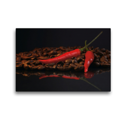 Premium Textil-Leinwand 45 x 30 cm Quer-Format Hot Chili | Wandbild, HD-Bild auf Keilrahmen, Fertigbild auf hochwertigem Vlies, Leinwanddruck von Tanja Riedel