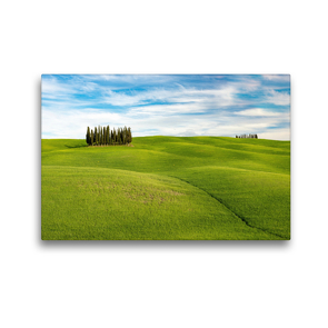 Premium Textil-Leinwand 45 x 30 cm Quer-Format Hügellandschaft in der Toskana | Wandbild, HD-Bild auf Keilrahmen, Fertigbild auf hochwertigem Vlies, Leinwanddruck von Michael Valjak