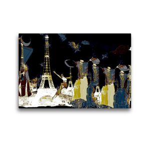 Premium Textil-Leinwand 45 x 30 cm Quer-Format Ich trage Eiffel, Geschichten um den Eiffelturm | Wandbild, HD-Bild auf Keilrahmen, Fertigbild auf hochwertigem Vlies, Leinwanddruck von Andrea E. Sroka