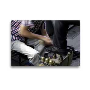 Premium Textil-Leinwand 45 x 30 cm Quer-Format Istanbul – Schuhputzer (Nähe Großer Basar) | Wandbild, HD-Bild auf Keilrahmen, Fertigbild auf hochwertigem Vlies, Leinwanddruck von Michael Herzog