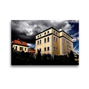 Premium Textil-Leinwand 45 x 30 cm Quer-Format Jagdschloss Ettersburg in Thüringen | Wandbild, HD-Bild auf Keilrahmen, Fertigbild auf hochwertigem Vlies, Leinwanddruck von Flori0