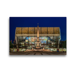 Premium Textil-Leinwand 45 x 30 cm Quer-Format Leipzig. Gewandhaus | Wandbild, HD-Bild auf Keilrahmen, Fertigbild auf hochwertigem Vlies, Leinwanddruck von N N