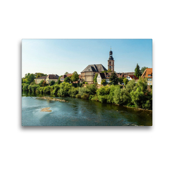 Premium Textil-Leinwand 45 x 30 cm Quer-Format Mannheimer Kirchen – St. Aegidius (Seckenheim) | Wandbild, HD-Bild auf Keilrahmen, Fertigbild auf hochwertigem Vlies, Leinwanddruck von Thomas Seethaler