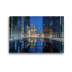 Premium Textil-Leinwand 45 x 30 cm Quer-Format Medienhafen Düsseldorf | Wandbild, HD-Bild auf Keilrahmen, Fertigbild auf hochwertigem Vlies, Leinwanddruck von Alexander Gründel