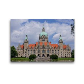 Premium Textil-Leinwand 45 x 30 cm Quer-Format Neues Rathaus | Wandbild, HD-Bild auf Keilrahmen, Fertigbild auf hochwertigem Vlies, Leinwanddruck von kattobello