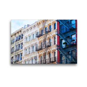 Premium Textil-Leinwand 45 x 30 cm Quer-Format Fassaden in Soho, New York City | Wandbild, HD-Bild auf Keilrahmen, Fertigbild auf hochwertigem Vlies, Leinwanddruck von Christian Müller