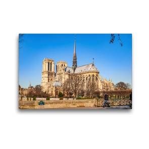 Premium Textil-Leinwand 45 x 30 cm Quer-Format Notre-Dame de Paris | Wandbild, HD-Bild auf Keilrahmen, Fertigbild auf hochwertigem Vlies, Leinwanddruck von Alessandro Tortora