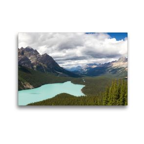 Premium Textil-Leinwand 45 x 30 cm Quer-Format Panorama Peyto Lake | Wandbild, HD-Bild auf Keilrahmen, Fertigbild auf hochwertigem Vlies, Leinwanddruck von Juergen Schonnop