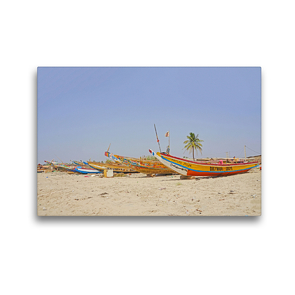 Premium Textil-Leinwand 45 x 30 cm Quer-Format Paradise Beach in Senegal | Wandbild, HD-Bild auf Keilrahmen, Fertigbild auf hochwertigem Vlies, Leinwanddruck von Beate Bussenius