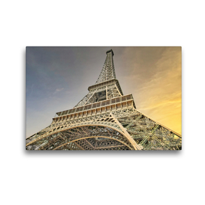 Premium Textil-Leinwand 45 x 30 cm Quer-Format Paris – Eiffelturm – Ikone der Architektur | Wandbild, HD-Bild auf Keilrahmen, Fertigbild auf hochwertigem Vlies, Leinwanddruck von Peter Roder