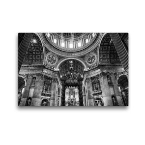 Premium Textil-Leinwand 45 x 30 cm Quer-Format Petersdom im Vatikan | Wandbild, HD-Bild auf Keilrahmen, Fertigbild auf hochwertigem Vlies, Leinwanddruck von Sergej Dimmel