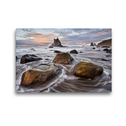 Premium Textil-Leinwand 45 x 30 cm Quer-Format Playa de Benijo | Wandbild, HD-Bild auf Keilrahmen, Fertigbild auf hochwertigem Vlies, Leinwanddruck von Rolf Schnepp