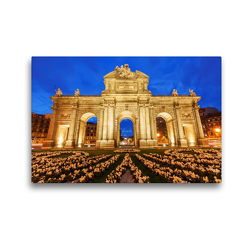 Premium Textil-Leinwand 45 x 30 cm Quer-Format Puerta de Alcala, Madrid | Wandbild, HD-Bild auf Keilrahmen, Fertigbild auf hochwertigem Vlies, Leinwanddruck von Christian Müller