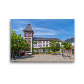 Premium Textil-Leinwand 45 x 30 cm Quer-Format Rathaus der Gemeinde Woltersdorf | Wandbild, HD-Bild auf Keilrahmen, Fertigbild auf hochwertigem Vlies, Leinwanddruck von ReDi Fotografie