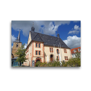Premium Textil-Leinwand 45 x 30 cm Quer-Format Rathaus in Sömmerda | Wandbild, HD-Bild auf Keilrahmen, Fertigbild auf hochwertigem Vlies, Leinwanddruck von Flori0
