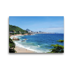 Premium Textil-Leinwand 45 x 30 cm Quer-Format Rio de Janeiro’s Geheimstrand | Wandbild, HD-Bild auf Keilrahmen, Fertigbild auf hochwertigem Vlies, Leinwanddruck von Maren Woiczyk