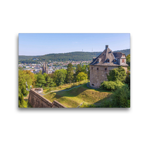 Premium Textil-Leinwand 45 x 30 cm Quer-Format Romantische Stadtansicht von Marburg an der Lahn | Wandbild, HD-Bild auf Keilrahmen, Fertigbild auf hochwertigem Vlies, Leinwanddruck von N N