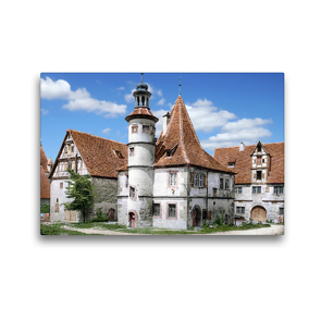 Premium Textil-Leinwand 45 x 30 cm Quer-Format Rothenburg ob der Tauber – Hegereiterhaus um 1897 | Wandbild, HD-Bild auf Keilrahmen, Fertigbild auf hochwertigem Vlies, Leinwanddruck von André Tetsch