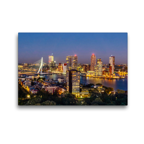 Premium Textil-Leinwand 45 x 30 cm Quer-Format Rotterdam. Wilhelminapier. | Wandbild, HD-Bild auf Keilrahmen, Fertigbild auf hochwertigem Vlies, Leinwanddruck von N N
