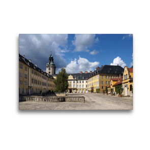 Premium Textil-Leinwand 45 x 30 cm Quer-Format Schloss Heidecksburch in Rudolstadt | Wandbild, HD-Bild auf Keilrahmen, Fertigbild auf hochwertigem Vlies, Leinwanddruck von Flori0