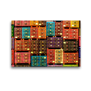 Premium Textil-Leinwand 45 x 30 cm Quer-Format Schmuckkästchen in den Tuchhallen von Krakau | Wandbild, HD-Bild auf Keilrahmen, Fertigbild auf hochwertigem Vlies, Leinwanddruck von Oliver Nowak