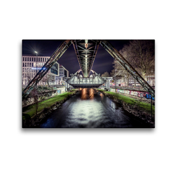 Premium Textil-Leinwand 45 x 30 cm Quer-Format Schwebebahnstation Wuppertal | Wandbild, HD-Bild auf Keilrahmen, Fertigbild auf hochwertigem Vlies, Leinwanddruck von Alexander Gründel