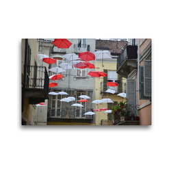 Premium Textil-Leinwand 45 x 30 cm Quer-Format schwebende Schirme | Wandbild, HD-Bild auf Keilrahmen, Fertigbild auf hochwertigem Vlies, Leinwanddruck von Florian Fritz