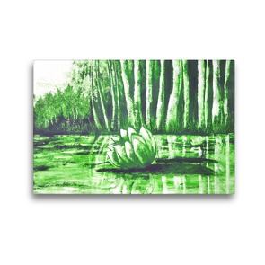 Premium Textil-Leinwand 45 x 30 cm Quer-Format Seerose | Wandbild, HD-Bild auf Keilrahmen, Fertigbild auf hochwertigem Vlies, Leinwanddruck von Michaela Schimmack
