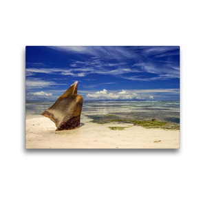 Premium Textil-Leinwand 45 x 30 cm Quer-Format Seychellen – Inselparadies La Digue | Wandbild, HD-Bild auf Keilrahmen, Fertigbild auf hochwertigem Vlies, Leinwanddruck von Silke Liedtke Reisefotografie