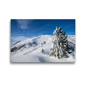 Premium Textil-Leinwand 45 x 30 cm Quer-Format Skigebiet Grosseck Speiereck | Wandbild, HD-Bild auf Keilrahmen, Fertigbild auf hochwertigem Vlies, Leinwanddruck von Christa Kramer