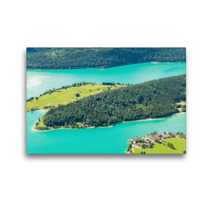 Premium Textil-Leinwand 45 x 30 cm Quer-Format Sommer am Walchensee | Wandbild, HD-Bild auf Keilrahmen, Fertigbild auf hochwertigem Vlies, Leinwanddruck von Martin Wasilewski