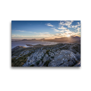 Premium Textil-Leinwand 45 x 30 cm Quer-Format Sonnenuntergang am Cap Formentor auf Mallorca | Wandbild, HD-Bild auf Keilrahmen, Fertigbild auf hochwertigem Vlies, Leinwanddruck von Christian Müringer