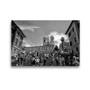 Premium Textil-Leinwand 45 x 30 cm Quer-Format Spanische Treppe in Rom | Wandbild, HD-Bild auf Keilrahmen, Fertigbild auf hochwertigem Vlies, Leinwanddruck von kattobello