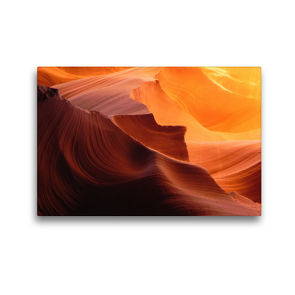 Premium Textil-Leinwand 45 x 30 cm Quer-Format Spektakuläre Licht- und Schattenspiele auf den farbenprächtigen Felswänden im Antelope Canyon in Arizona, USA | Wandbild, HD-Bild auf Keilrahmen, Fertigbild auf hochwertigem Vlies, Leinwanddruck von Markus Pitzer