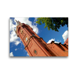 Premium Textil-Leinwand 45 x 30 cm Quer-Format Stadtkirche Feldberg (Mecklenburg) | Wandbild, HD-Bild auf Keilrahmen, Fertigbild auf hochwertigem Vlies, Leinwanddruck von Andreas Mellentin
