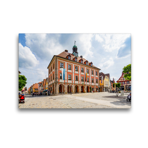 Premium Textil-Leinwand 45 x 30 cm Quer-Format Stadtverwaltung und Rathaus | Wandbild, HD-Bild auf Keilrahmen, Fertigbild auf hochwertigem Vlies, Leinwanddruck von Dirk Meutzner