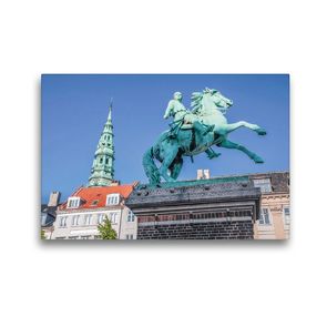 Premium Textil-Leinwand 45 x 30 cm Quer-Format Statue von Absalon auf dem Hojbro Platz | Wandbild, HD-Bild auf Keilrahmen, Fertigbild auf hochwertigem Vlies, Leinwanddruck von Christian Müringer