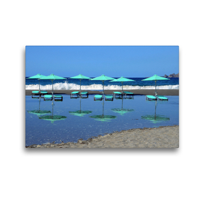 Premium Textil-Leinwand 45 x 30 cm Quer-Format Strand Plakias | Wandbild, HD-Bild auf Keilrahmen, Fertigbild auf hochwertigem Vlies, Leinwanddruck von Sarnade