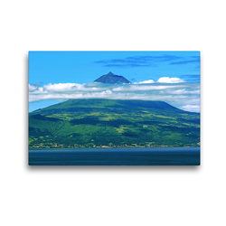 Premium Textil-Leinwand 45 x 30 cm Quer-Format Stratovulkan Ponta do Pico auf der Azoren-Insel Pico | Wandbild, HD-Bild auf Keilrahmen, Fertigbild auf hochwertigem Vlies, Leinwanddruck von Jana Thiem-Eberitsch