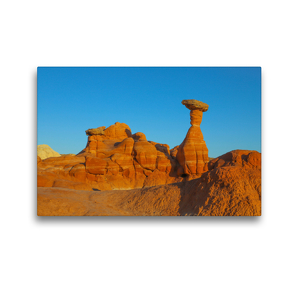 Premium Textil-Leinwand 45 x 30 cm Quer-Format Toadstool Hoodoos – Utah (bei Page) | Wandbild, HD-Bild auf Keilrahmen, Fertigbild auf hochwertigem Vlies, Leinwanddruck von Frank Zimmermann