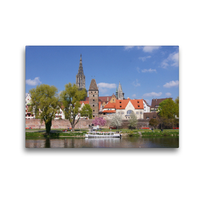 Premium Textil-Leinwand 45 x 30 cm Quer-Format Ulm an der Donau | Wandbild, HD-Bild auf Keilrahmen, Fertigbild auf hochwertigem Vlies, Leinwanddruck von Kattobello