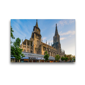 Premium Textil-Leinwand 45 x 30 cm Quer-Format Ulmer Münster | Wandbild, HD-Bild auf Keilrahmen, Fertigbild auf hochwertigem Vlies, Leinwanddruck von Dirk Meutzner