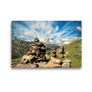 Premium Textil-Leinwand 45 x 30 cm Quer-Format Und ewig lockt das Matterhorn | Wandbild, HD-Bild auf Keilrahmen, Fertigbild auf hochwertigem Vlies, Leinwanddruck von Susan Michel
