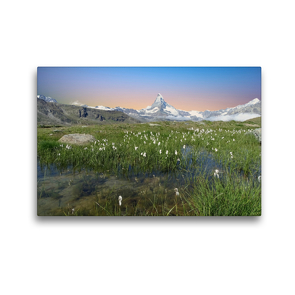 Premium Textil-Leinwand 45 x 30 cm Quer-Format Unterwegs über Stock und Stein rund um Zermatt | Wandbild, HD-Bild auf Keilrahmen, Fertigbild auf hochwertigem Vlies, Leinwanddruck von Susan Michel