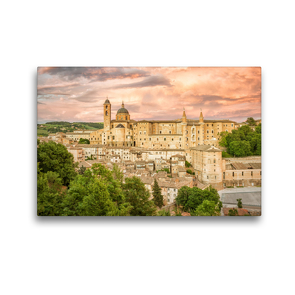 Premium Textil-Leinwand 45 x 30 cm Quer-Format Urbino Abendstimmung | Wandbild, HD-Bild auf Keilrahmen, Fertigbild auf hochwertigem Vlies, Leinwanddruck von Markus Gann