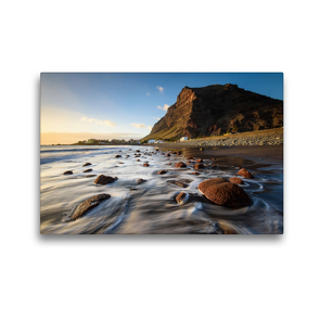 Premium Textil-Leinwand 45 x 30 cm Quer-Format Valle Gran Rey Sonnenuntergang | Wandbild, HD-Bild auf Keilrahmen, Fertigbild auf hochwertigem Vlies, Leinwanddruck von Raico Rosenberg