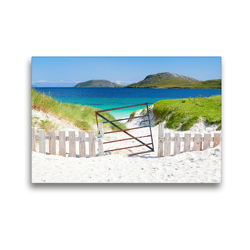 Premium Textil-Leinwand 45 x 30 cm Quer-Format Vatersay Beach auf den Äußeren Hebriden in Schottland | Wandbild, HD-Bild auf Keilrahmen, Fertigbild auf hochwertigem Vlies, Leinwanddruck von Sandra Schänzer