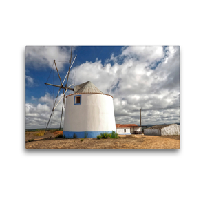 Premium Textil-Leinwand 45 x 30 cm Quer-Format Windmühle in Rogil | Wandbild, HD-Bild auf Keilrahmen, Fertigbild auf hochwertigem Vlies, Leinwanddruck von Marion Meyer @ Stimmungsbilder1