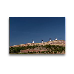 Premium Textil-Leinwand 45 x 30 cm Quer-Format Windmühlen in La Mancha | Wandbild, HD-Bild auf Keilrahmen, Fertigbild auf hochwertigem Vlies, Leinwanddruck von Andreas Schön